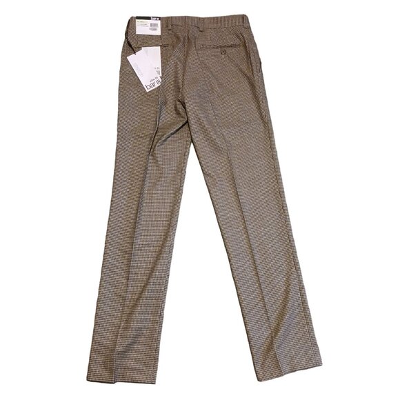 NEW Bar III Check Print Suit Separate Slim Fit Suit Pants Burgundy/Black, 30x32 - Picture 3 of 15